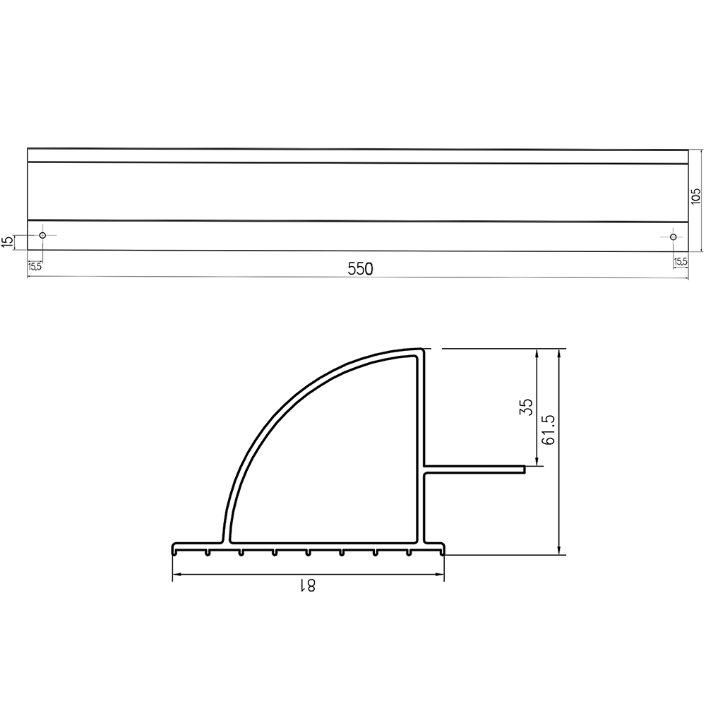 201-1001 - Solarmodul Halterung HSA55/W ALU silber (4)