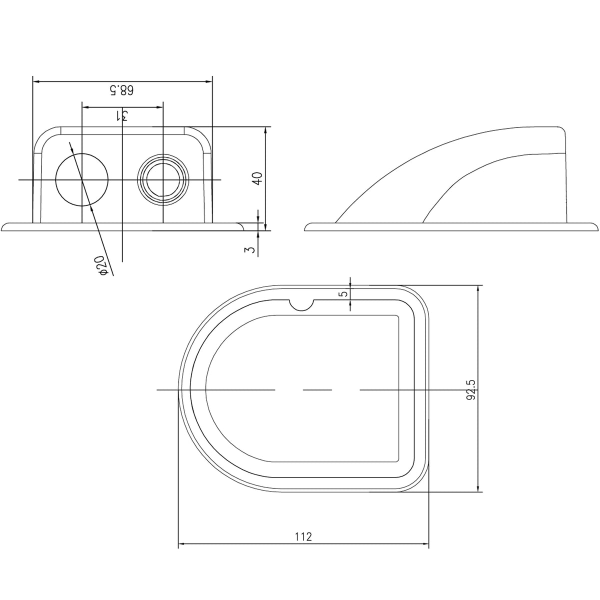202-1113 - Dachdurchführung DX2/S ASA schwarz (1)