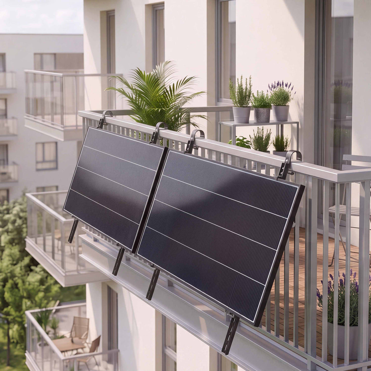 WATTSTUNDE® Balkon Halterung schwarz BKW-HS