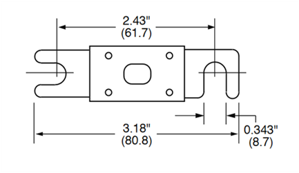 300-32805 - Victron Hochlast Sicherung CNN 325A/80V für Lynx shunt (2)