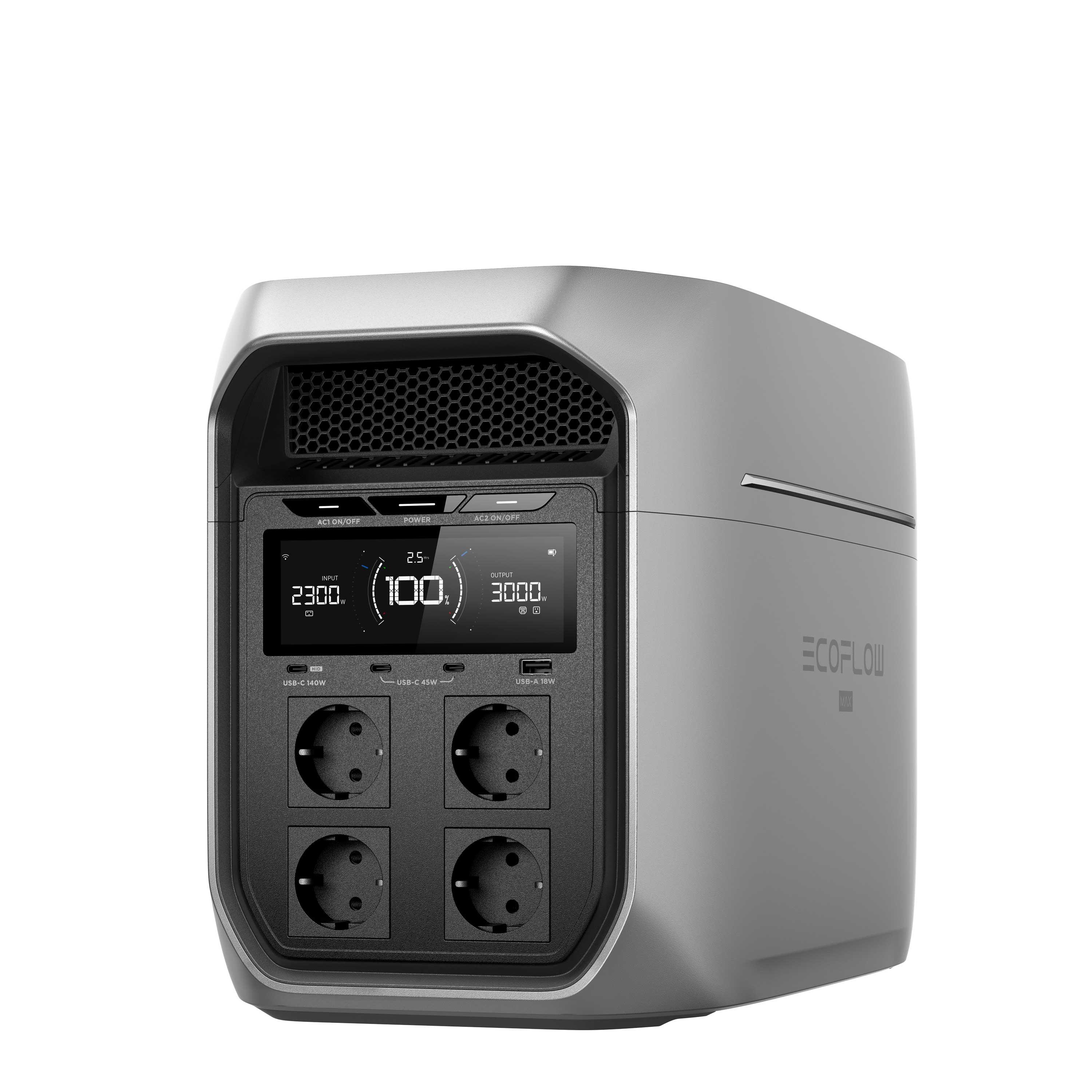 EcoFlow DELTA 3 Max Plus Powerstation Bundle mit WATTSTUNDE® SOLA Ease 100 Wp SunFolder Solartasche