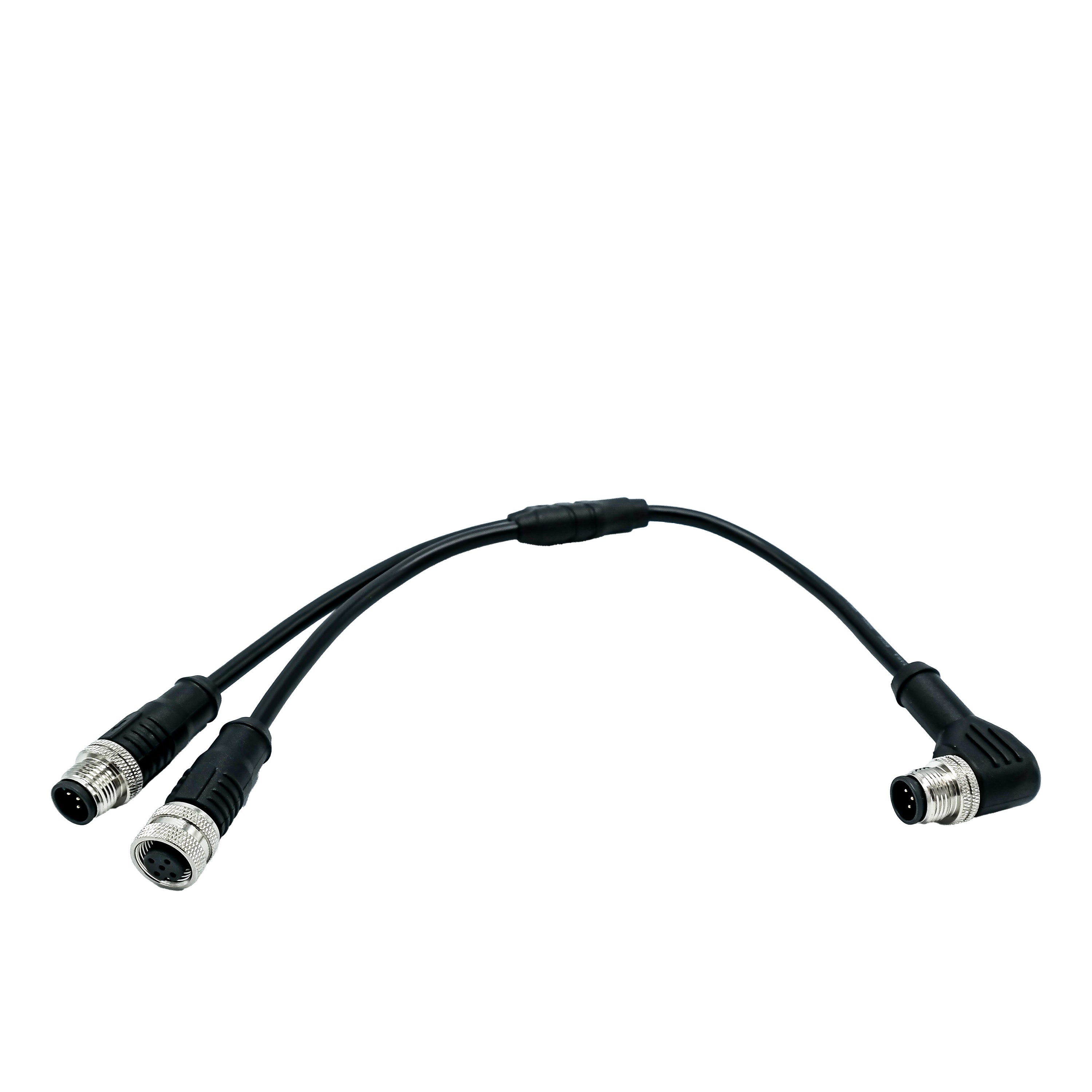 Super B cable DNV 0.2m Y-split right angle male to straight female
