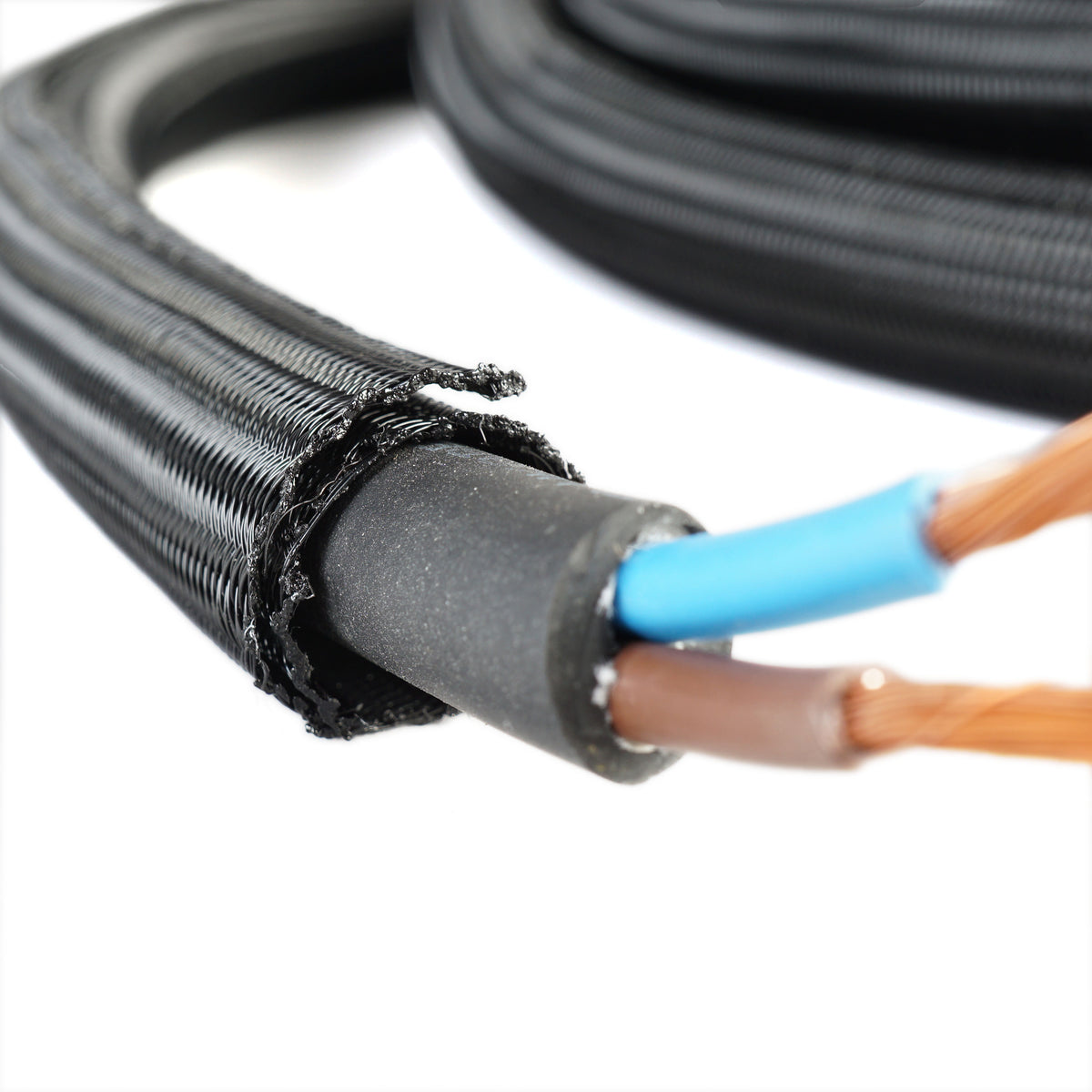 909-1082 - Geflechtsschlauch offen 19 mm schwarz 5 Meter (3)