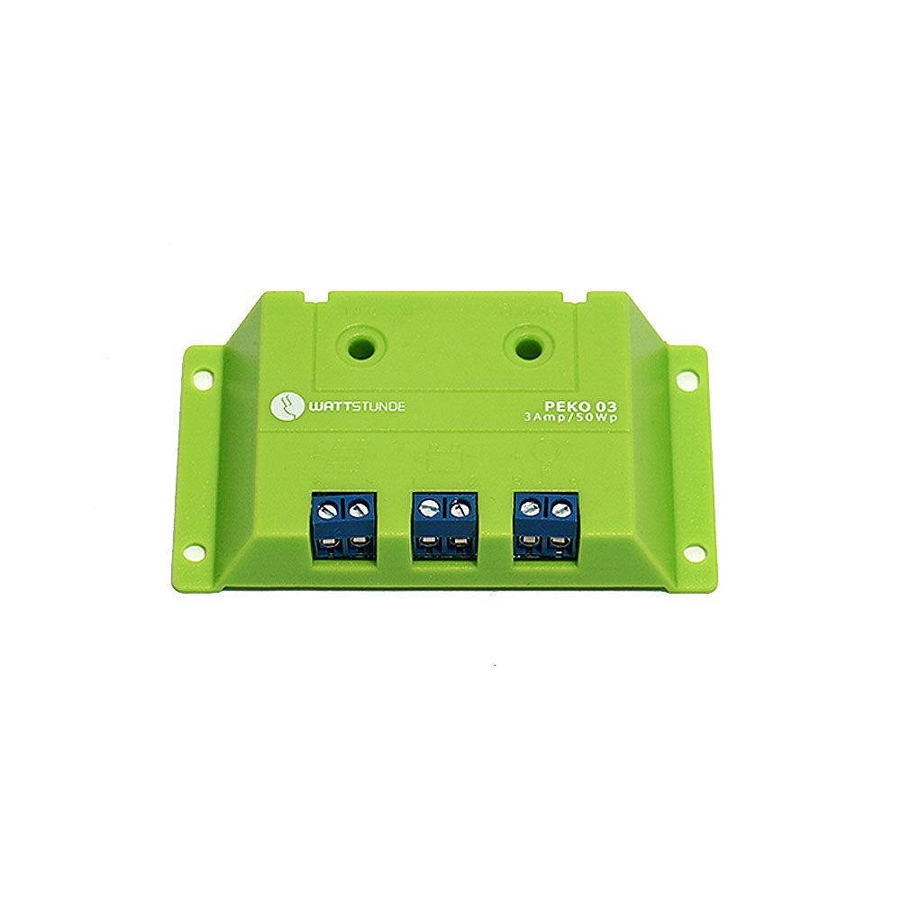 30W Solar Off-Grid System Kit WATTSTUNDE® 3A Solar Charge Controller PEKO3