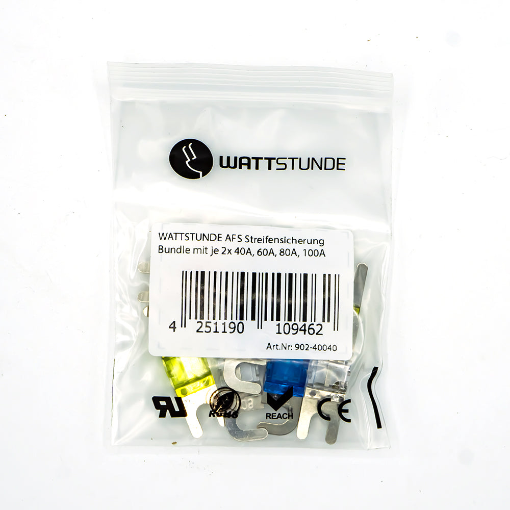 WATTSTUNDE® AFS High-Load Fuses Bundle with 2 each of 40 A, 60 A, 80 A, 100 A