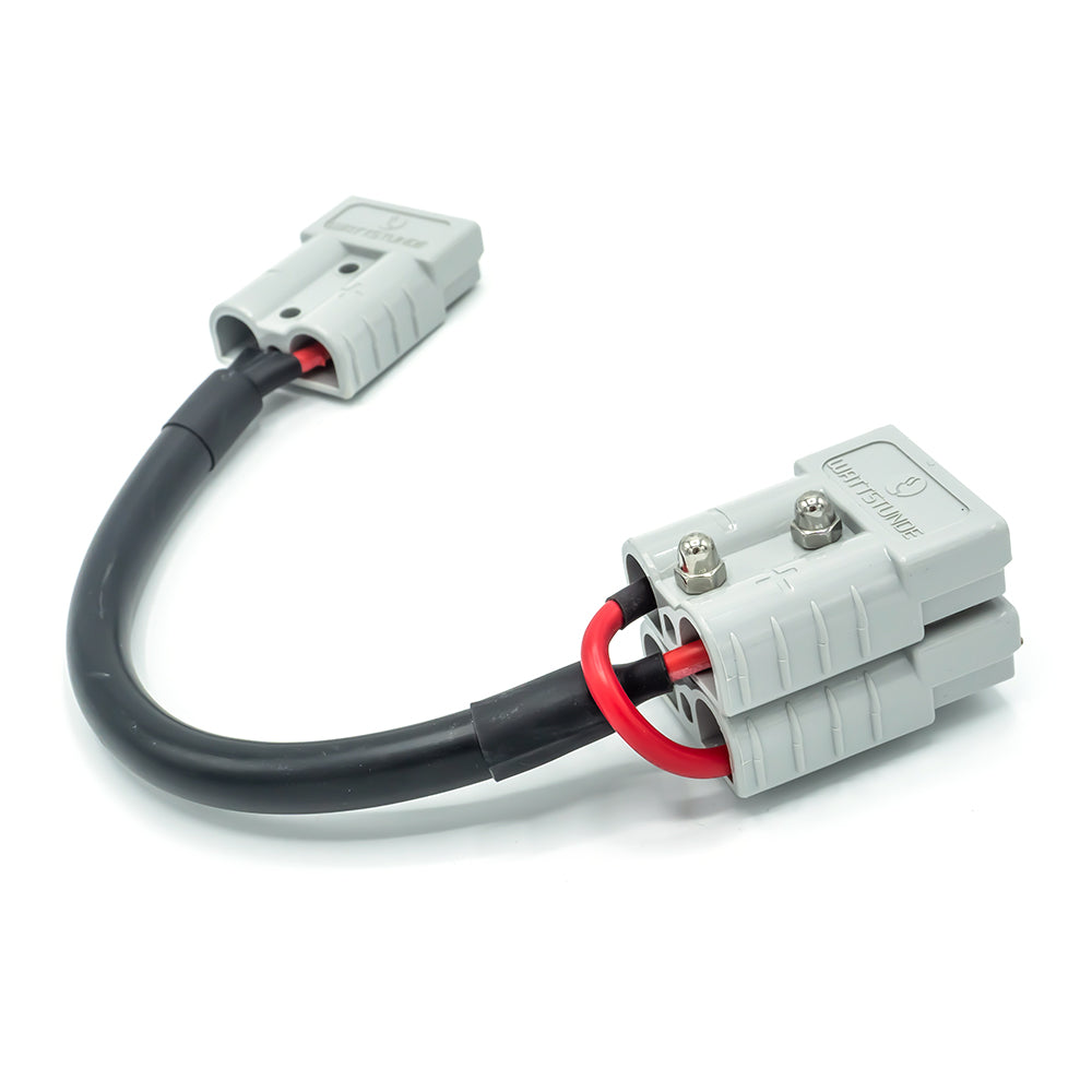 WATTSTUNDE® Adapter cable (2x) 4 mm² A50/2x A50 (Serial) 20 cm black