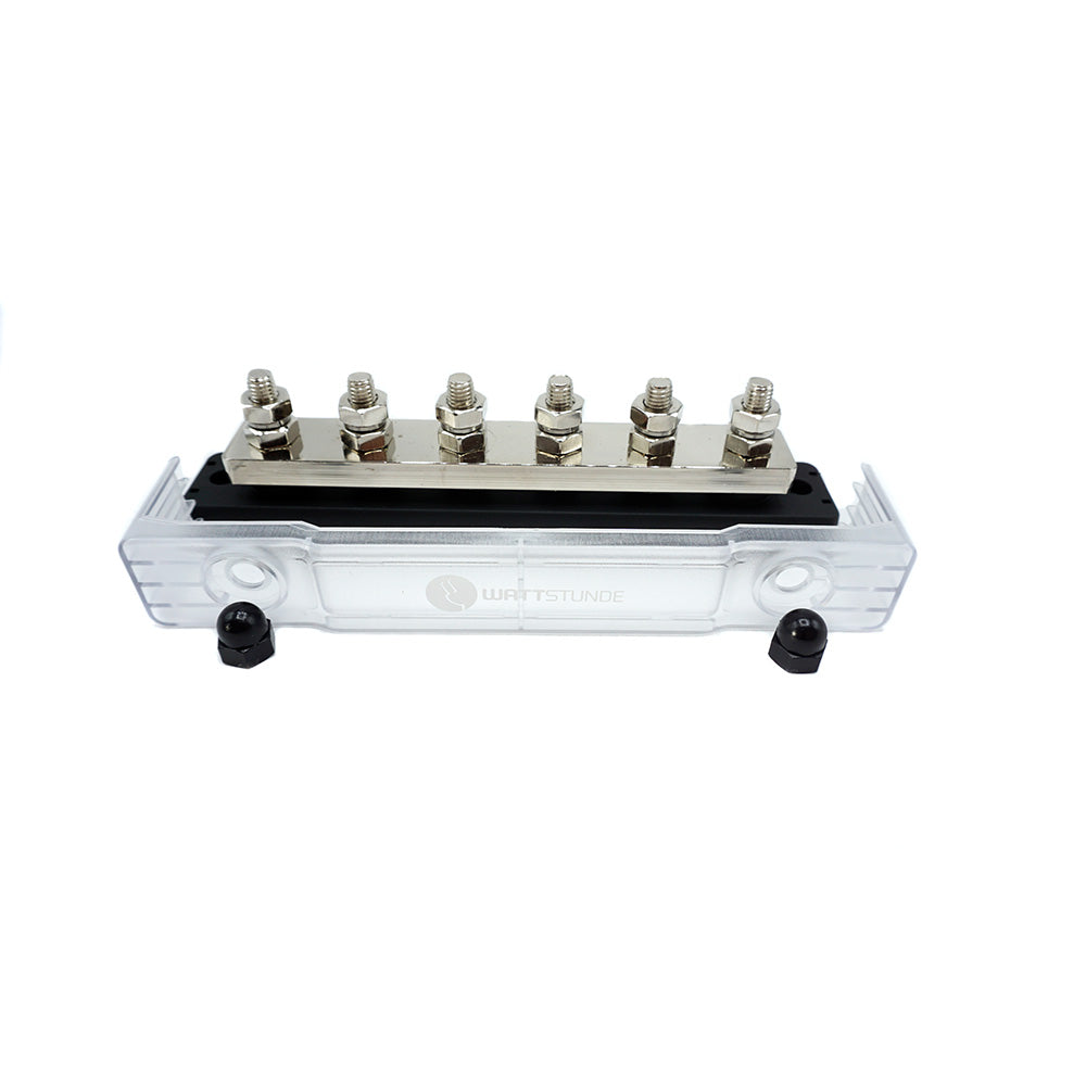 WATTSTUNDE® Busbar 6xM8 300 A / 70 V black