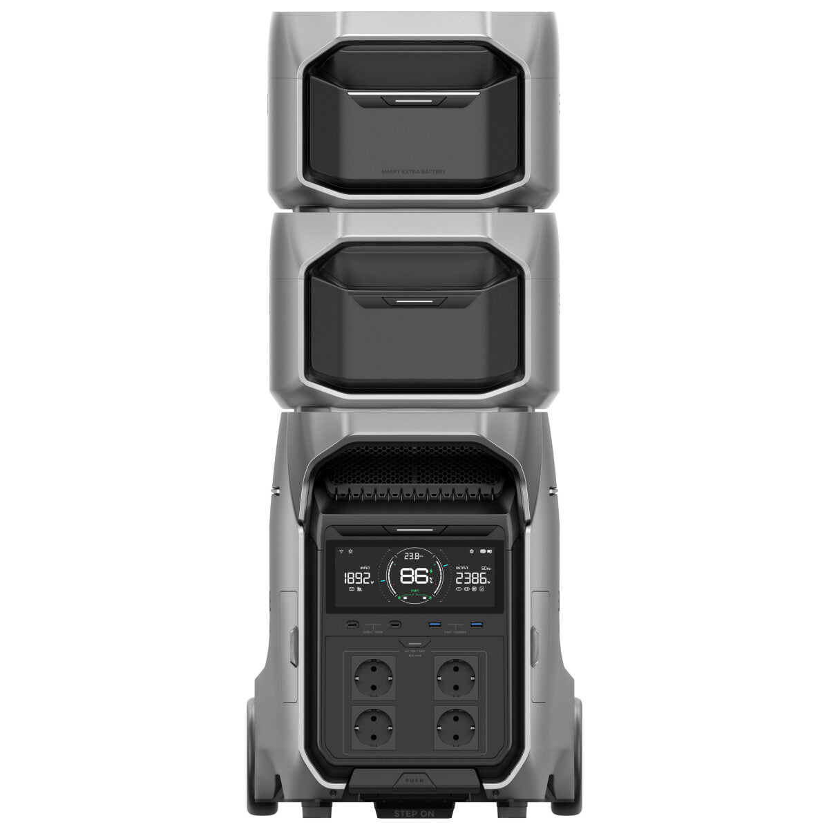 EcoFlow DELTA PRO 3 power station with DELTA PRO 3 extra battery 2x