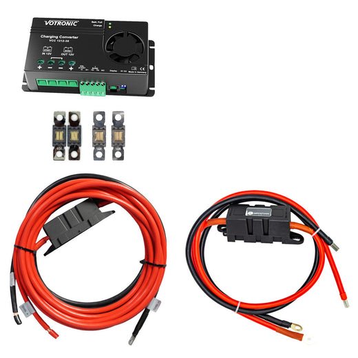 Ladebooster Set mit Votronic 1212-30 und Anschlusskabel für Start und Boardbatterie 5 m