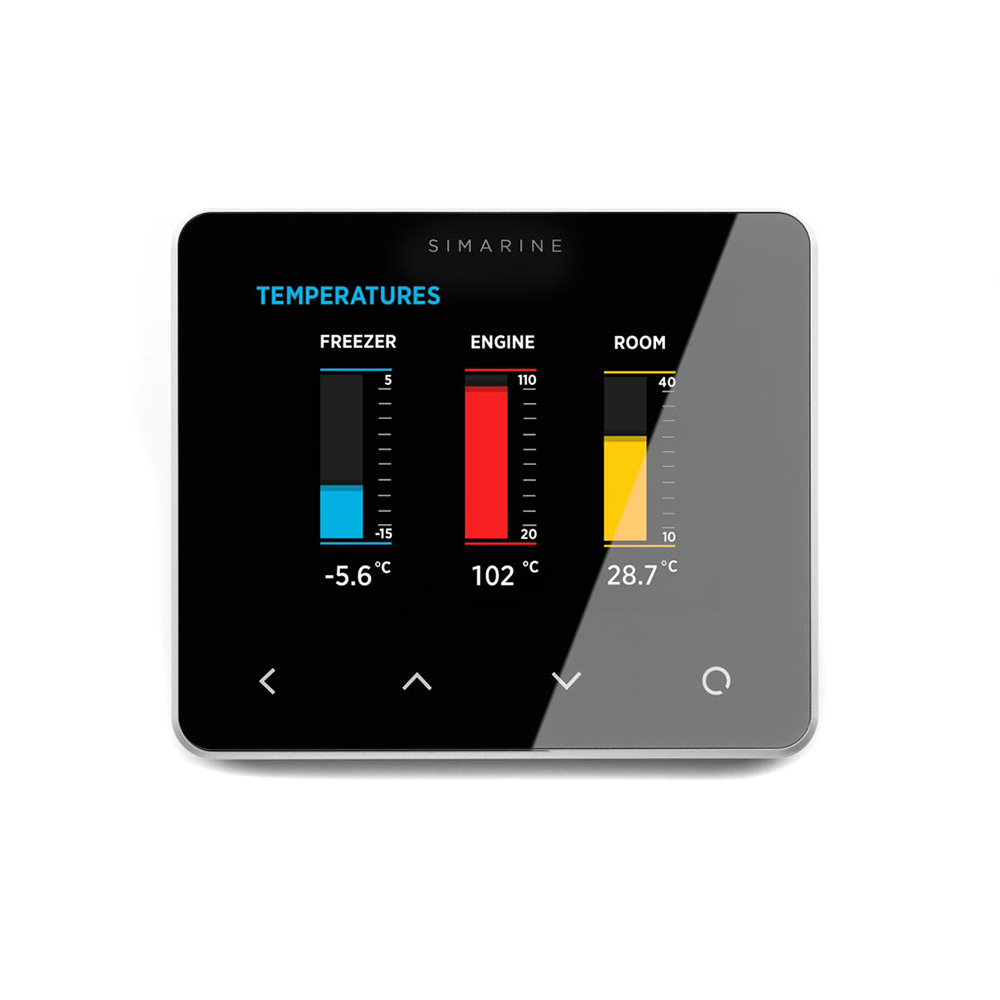 Simarine PICO Blue Set ohne Rahmen - Batteriemonitor, Tankelektrode und Shunt - schwarz