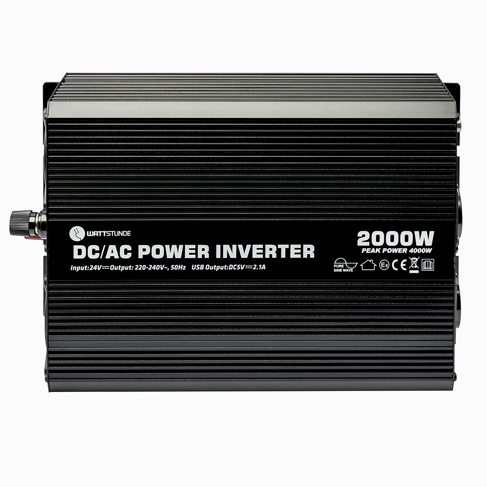 WATTSTUNDE® 2000 W / 4000 W 24 V Sinus Spannungswandler WS24/2000SI