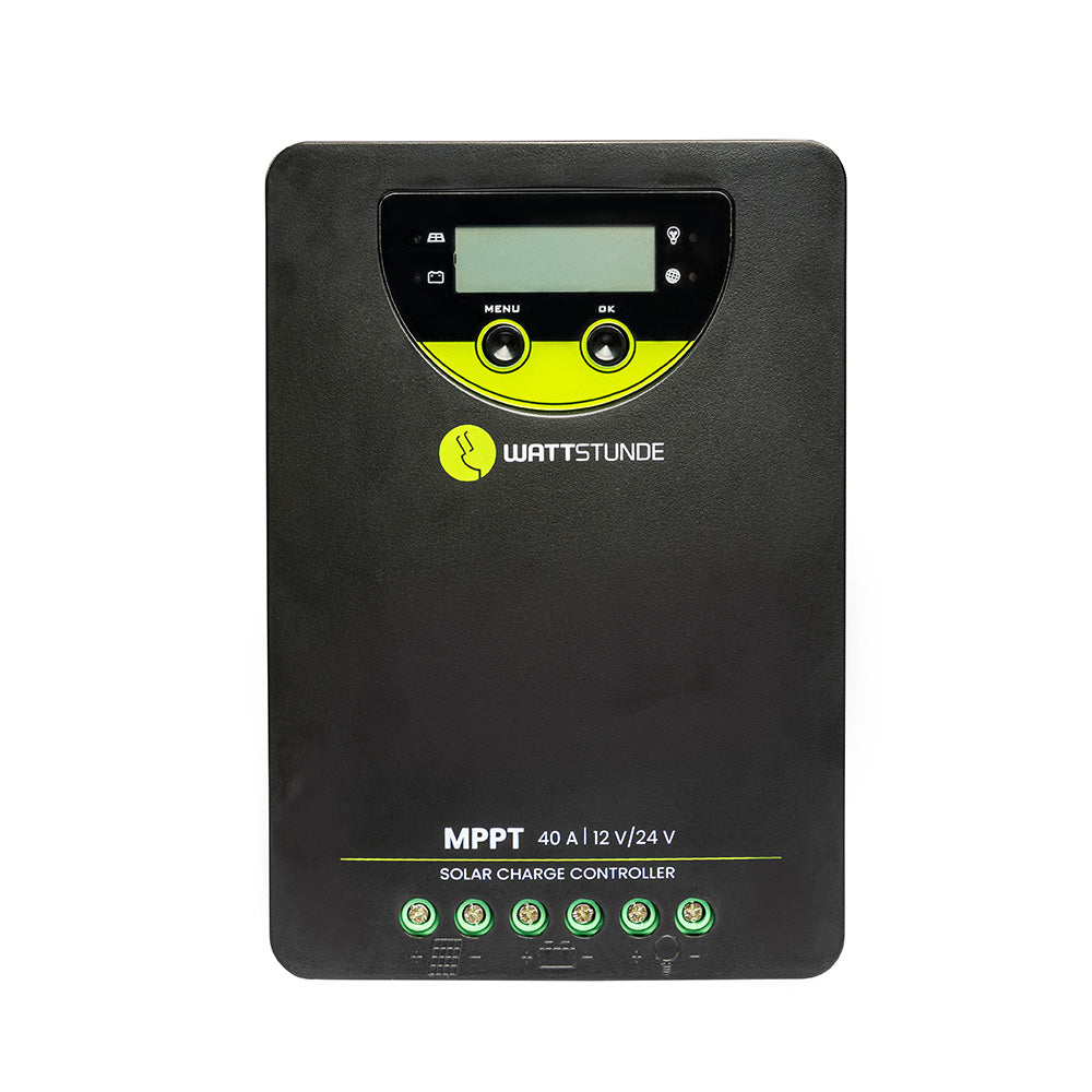 320W Solar Inselanlage Bausatz (2x160 W) WATTSTUNDE® 40 A 90 V MPPT Solar Laderegler WLR-BT40.90 MPPT