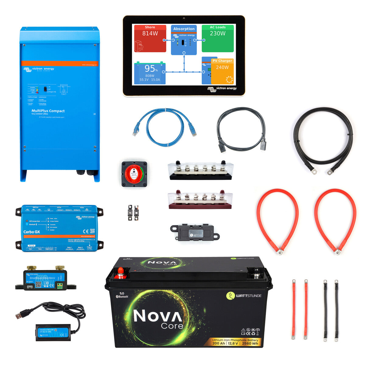 WATTSTUNDE® Motorhome Power Set 1600 W Pro