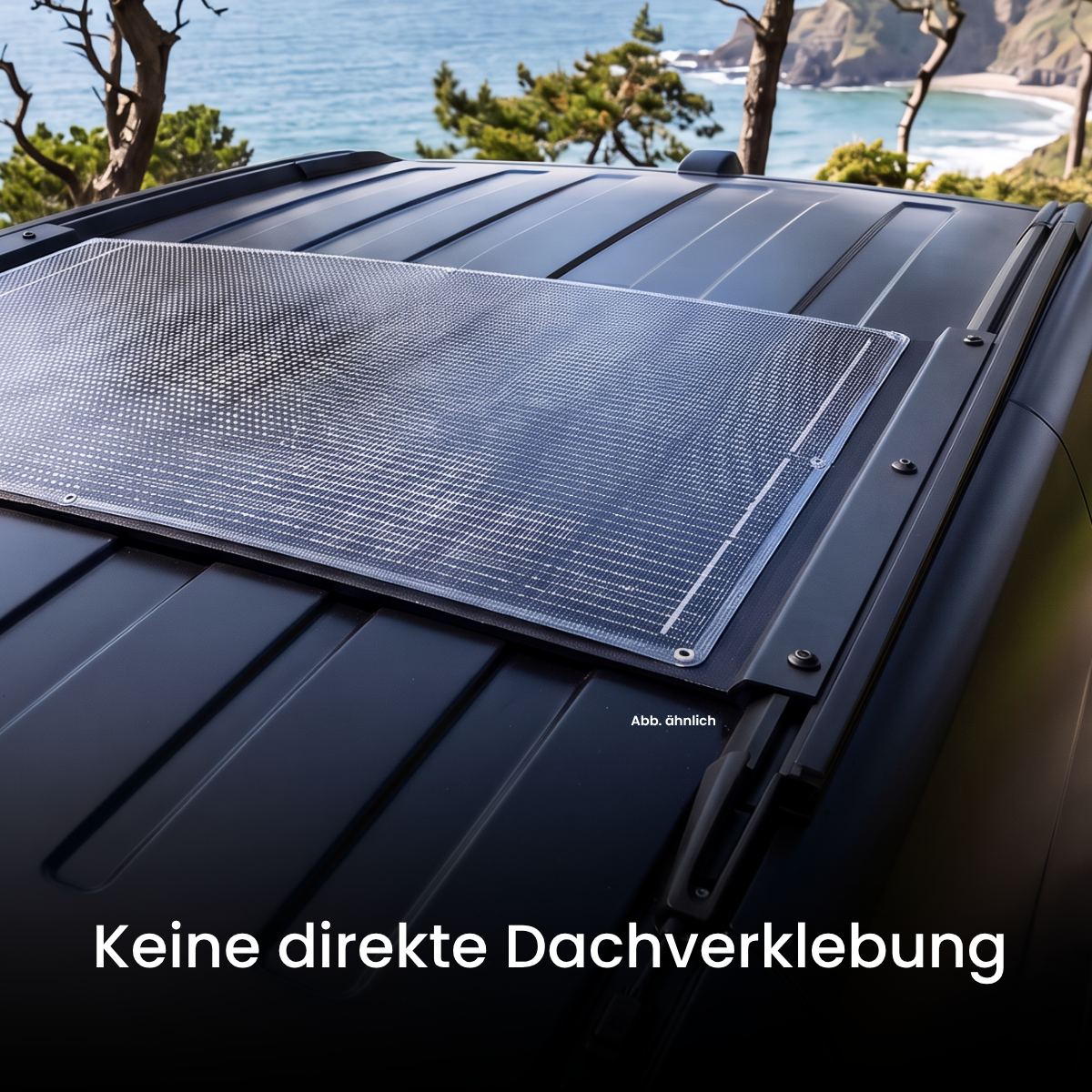 135 Wp Solarmodul-Set mit Halteplatte für VW California und SOLA Flex 135 Wp Solarmodul