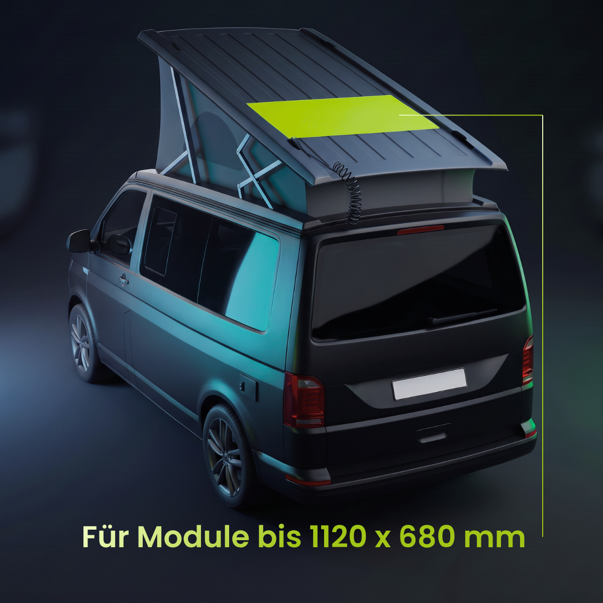 135 Wp Solarmodul-Set mit Halteplatte für VW California und SOLA Flex 135 Wp Solarmodul