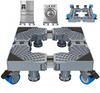 Washing Machine Base Washer Stand 18.1”-24.8” with 4 Locking Wheels 4 Strong Feet Adjustable Flat Dolly Cart Mobile Base for Washer, Dryer Mini Fridge