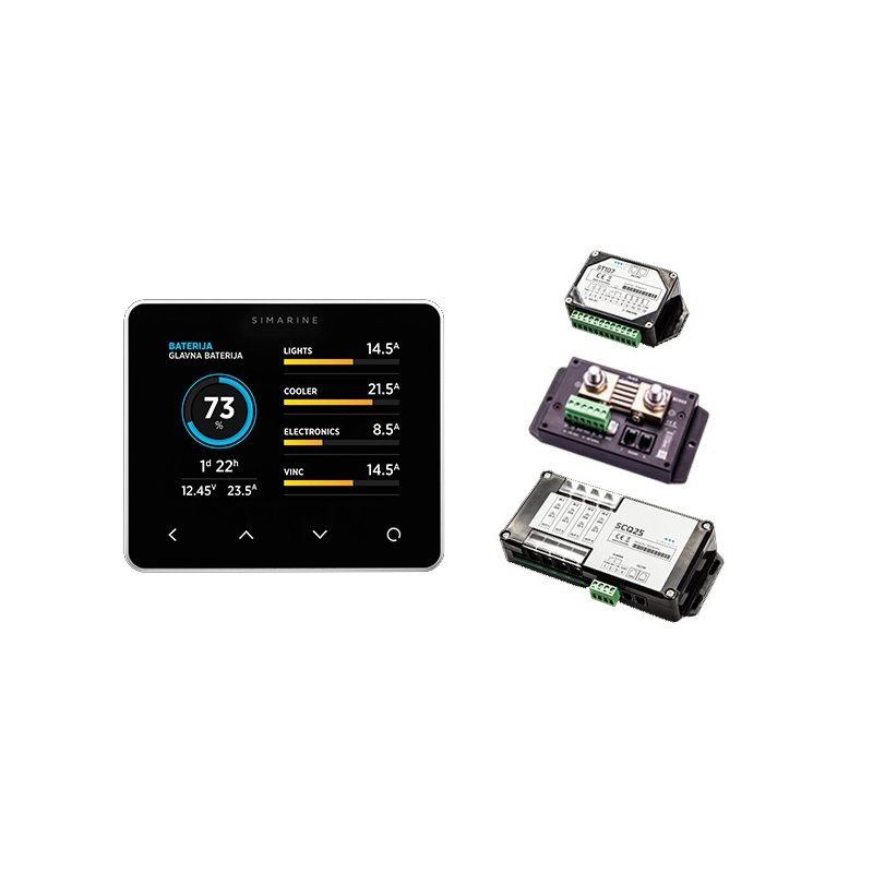 306-1120-003 - PICO Blue Set ohne Rahmen - Batteriemonitor, Tankelektrode und Shunt - silber (1)