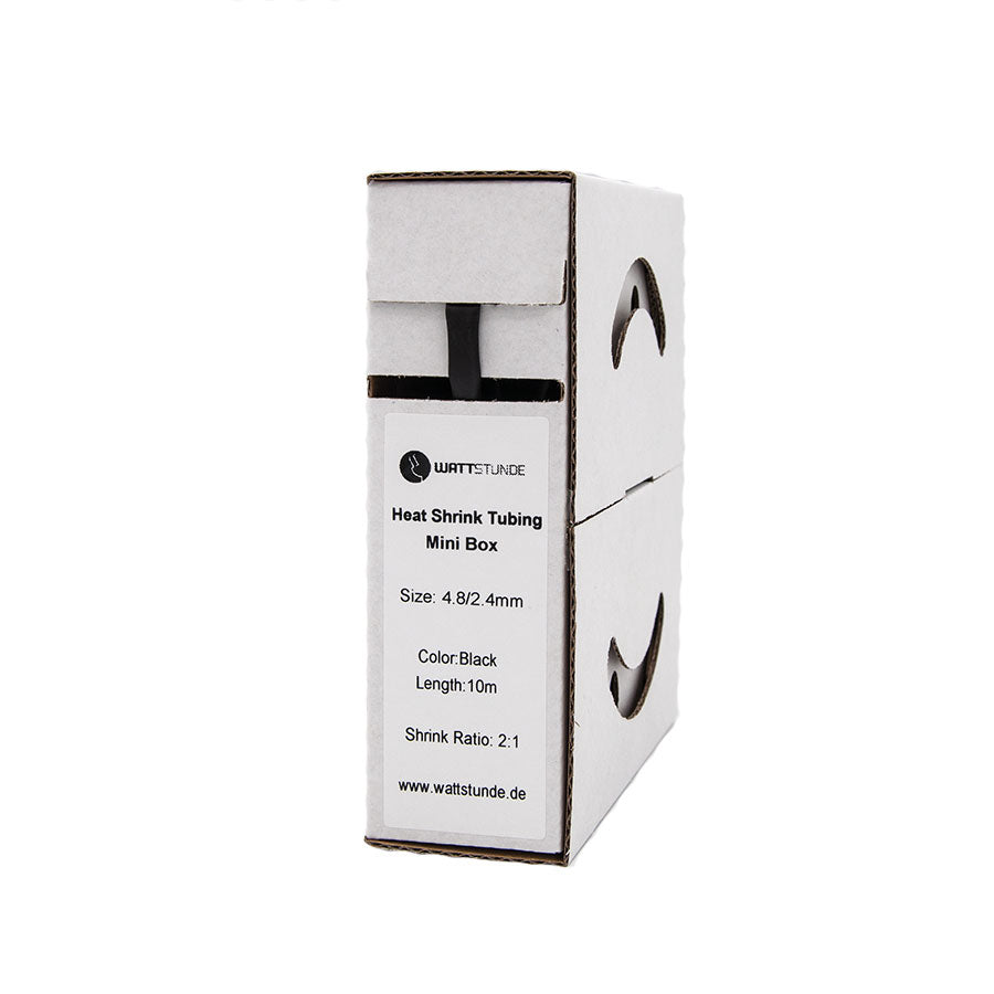 WATTSTUNDE® Heat shrink tubing 2:1 Box 4.8/2.4 black