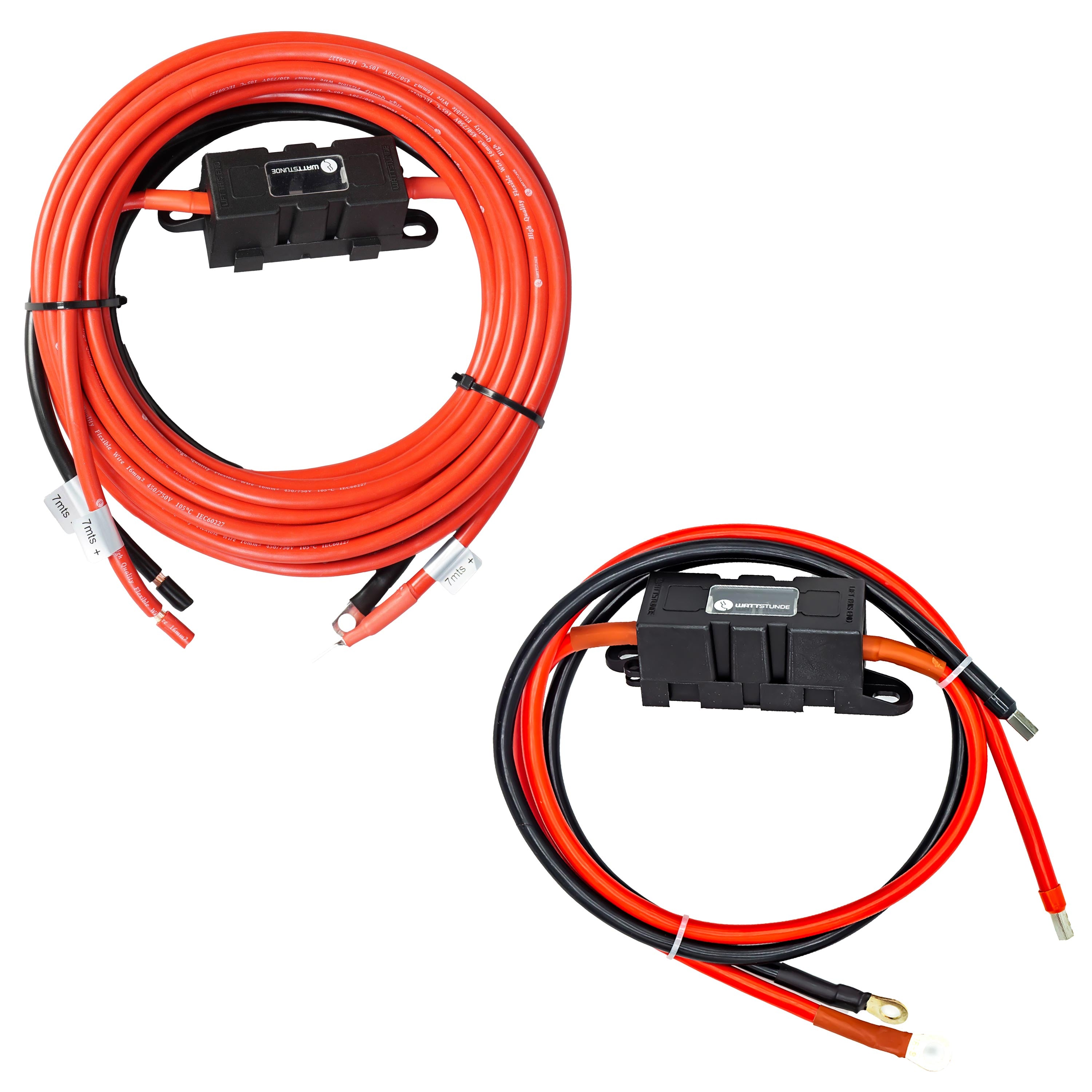 WATTSTUNDE Booster Kabelset für Starter- Aufbau-Batterie 7 m