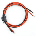 WATTSTUNDE® Sicherungskabel (mit Sicherung 30 A) 2 x 6 mm² M8/Aderendhülse 1,5 m rot/schwarz