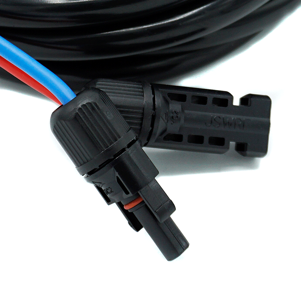 WATTSTUNDE® Anschlusskabel (2 x) 4 mm² Typ-MC4/Aderendhülse 10 m schwarz