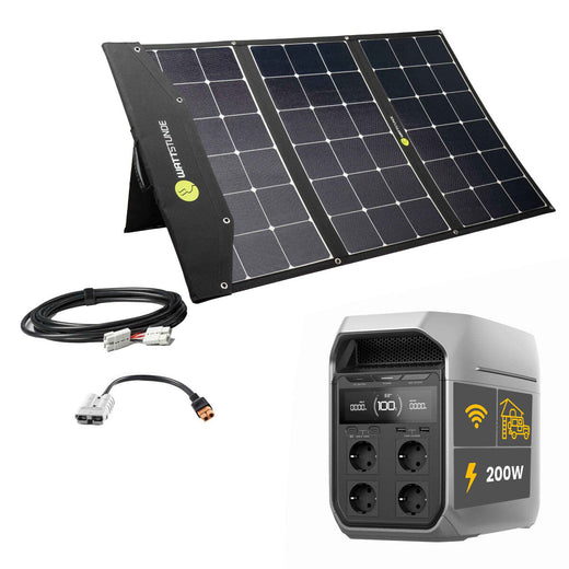 EcoFlow DELTA 3 Plus Powerstation Bundle mit WATTSTUNDE SOLA Ease 200W-HV SunFolder Solartasche