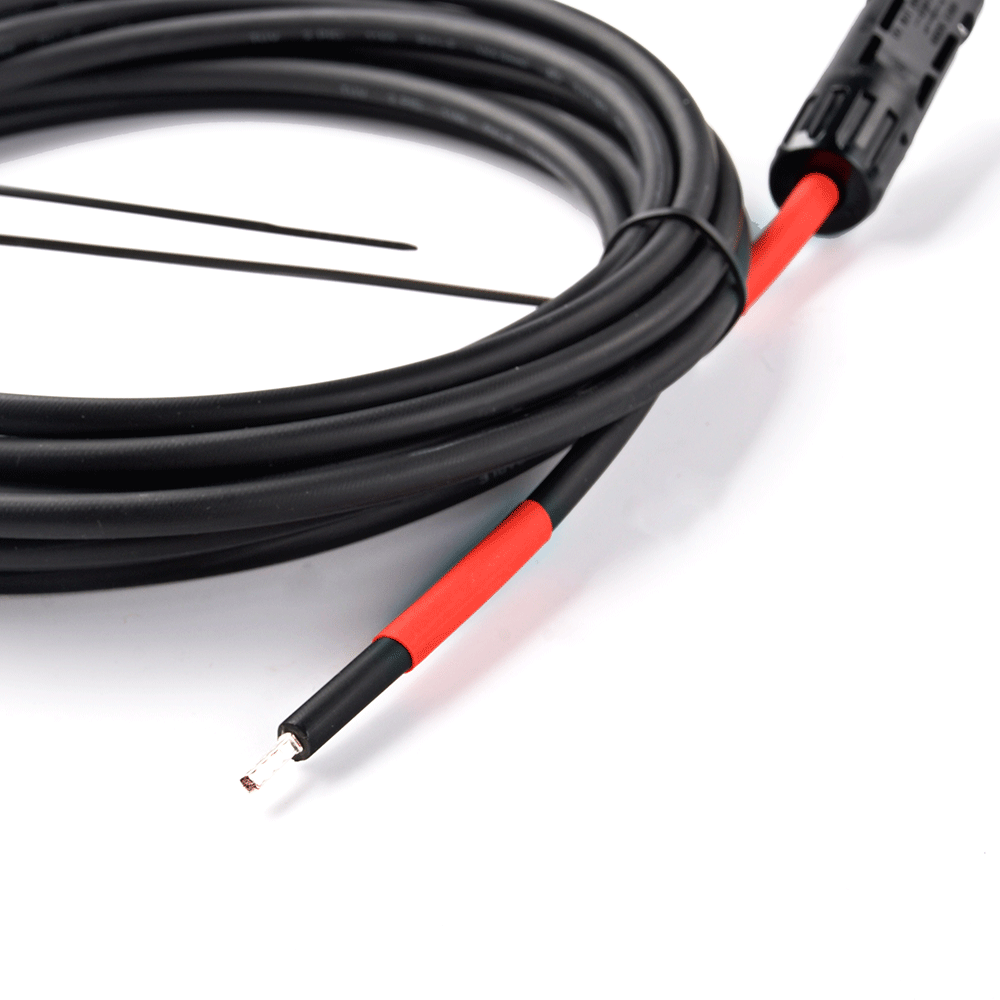 WATTSTUNDE® Solar Connection Cable 2x4 mm² Type-MC4/Wire End Ferrule 5 m Black