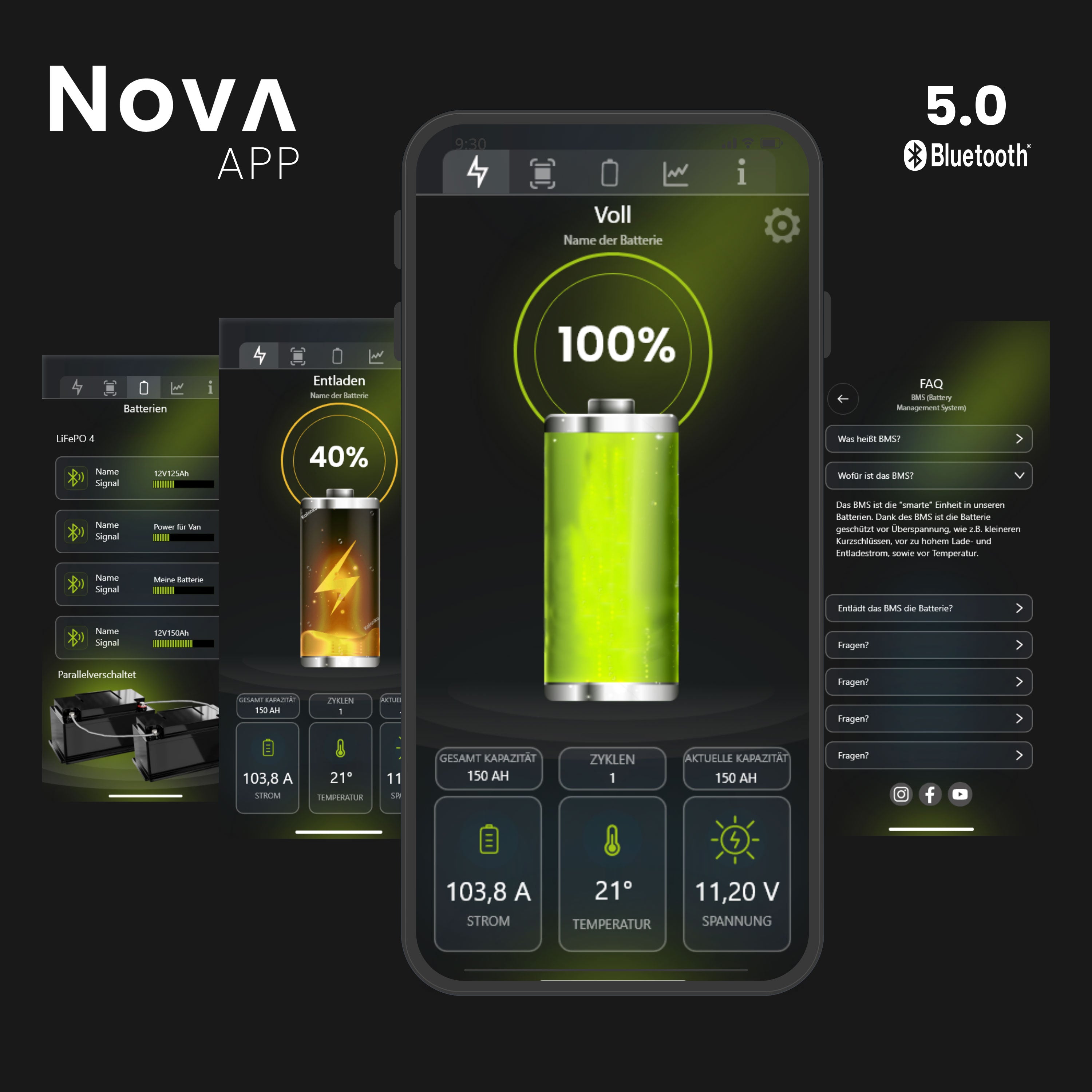 WATTSTUNDE® NOVA Base 20 Ah Batterie LiFePO4