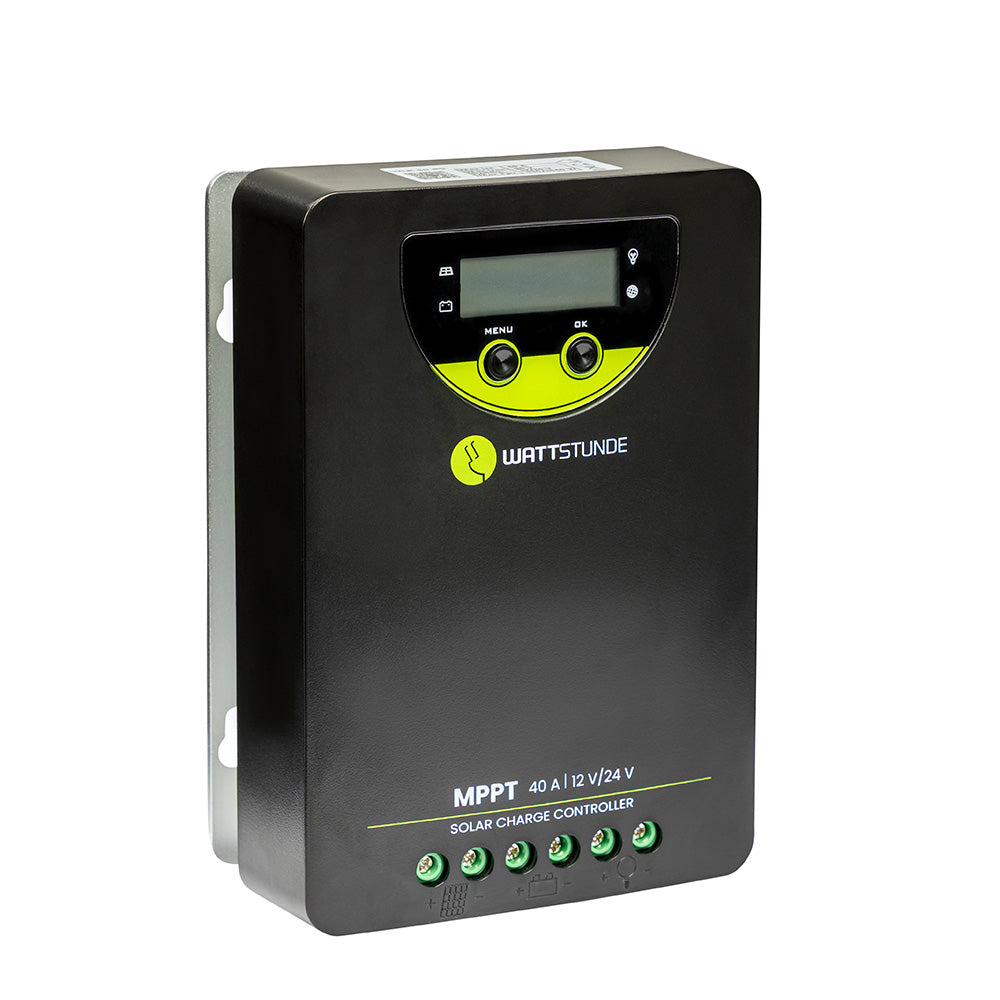WATTSTUNDE® 40 A 90 V MPPT solar charge controller WLR-BT 40.90 MPPT 12 / 24 V